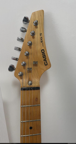 Casio EG-5 Eleking Guitar White Musical Instruments Electric Guitar Tested Used - Picture 3 of 9