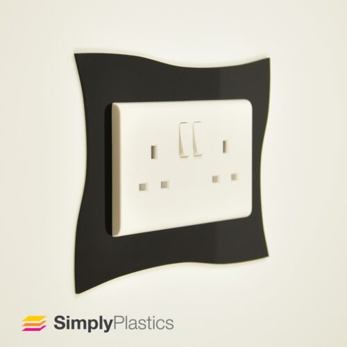 Wavey Light Switch Surrounds Perspex® Coloured Acrylic Finger Switch Plates - Picture 21 of 69