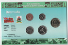 World Coins The Caribbean, Central America. Bermuda Set Of 5 Coins Unc w/cart