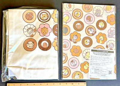 LOT of 4: Pokemon / Mister Donut Japan Canvas Tote Bag & 3 Folders NEW ''Misdo''