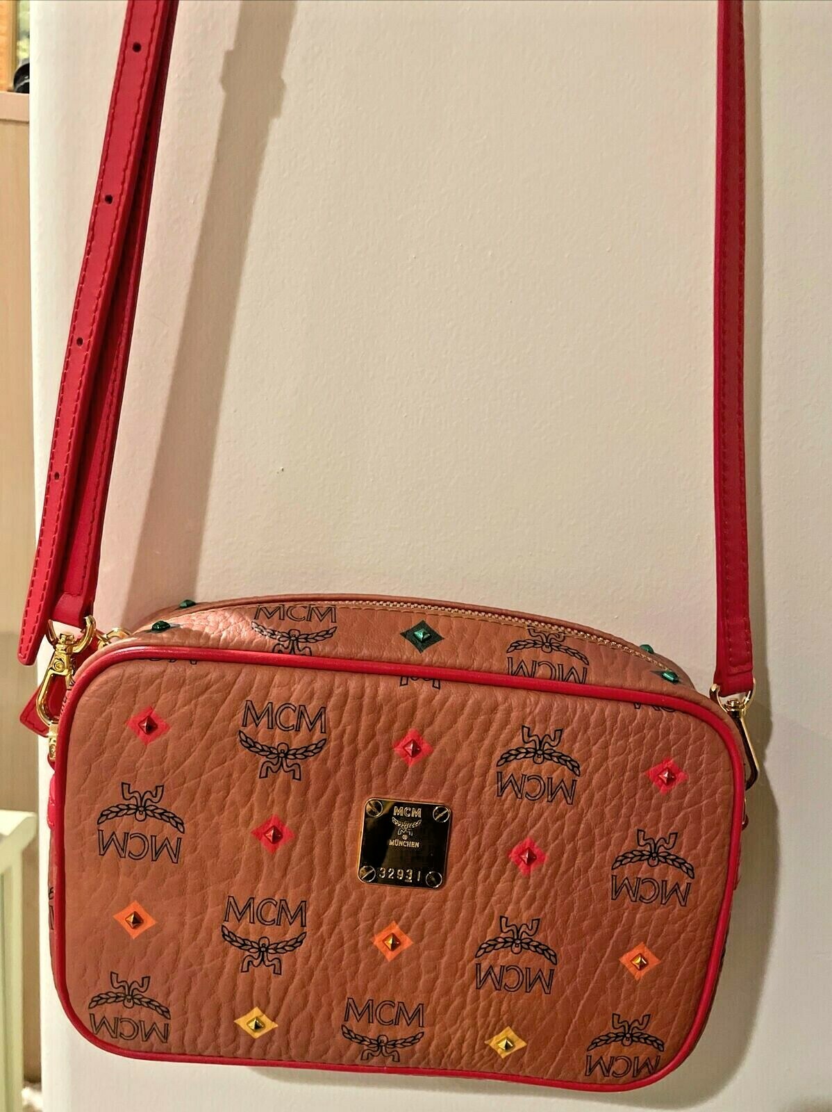 MCM Camera Spektrum Visetos Cognac Cross Body Bag Gem