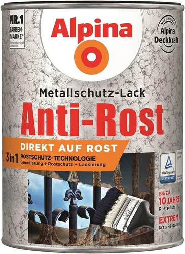 Alpina Metallschutz-Lack Anti-Rost 3in1 Hammerschlag 300 ml Farbwahl