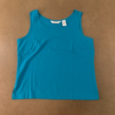 Drapers & Damons Women's Size Medium Capri Breeze Look-Of-Linen Tank Top NWT