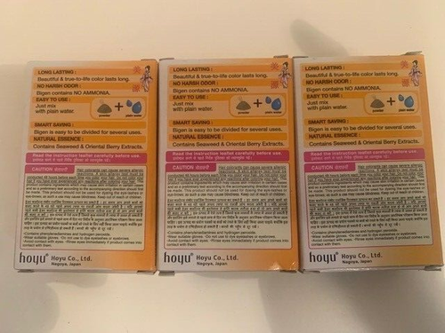 NEW Bigen Permanent Powder Hair Colour Dye No Ammonia 6g All Colour Mix Water 6g - Picture 2 of 5