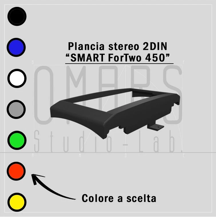 1x Plancia cornice stereo 2DIN compatibile con Smart 450 ForTwo For Two - Image 3 of 4