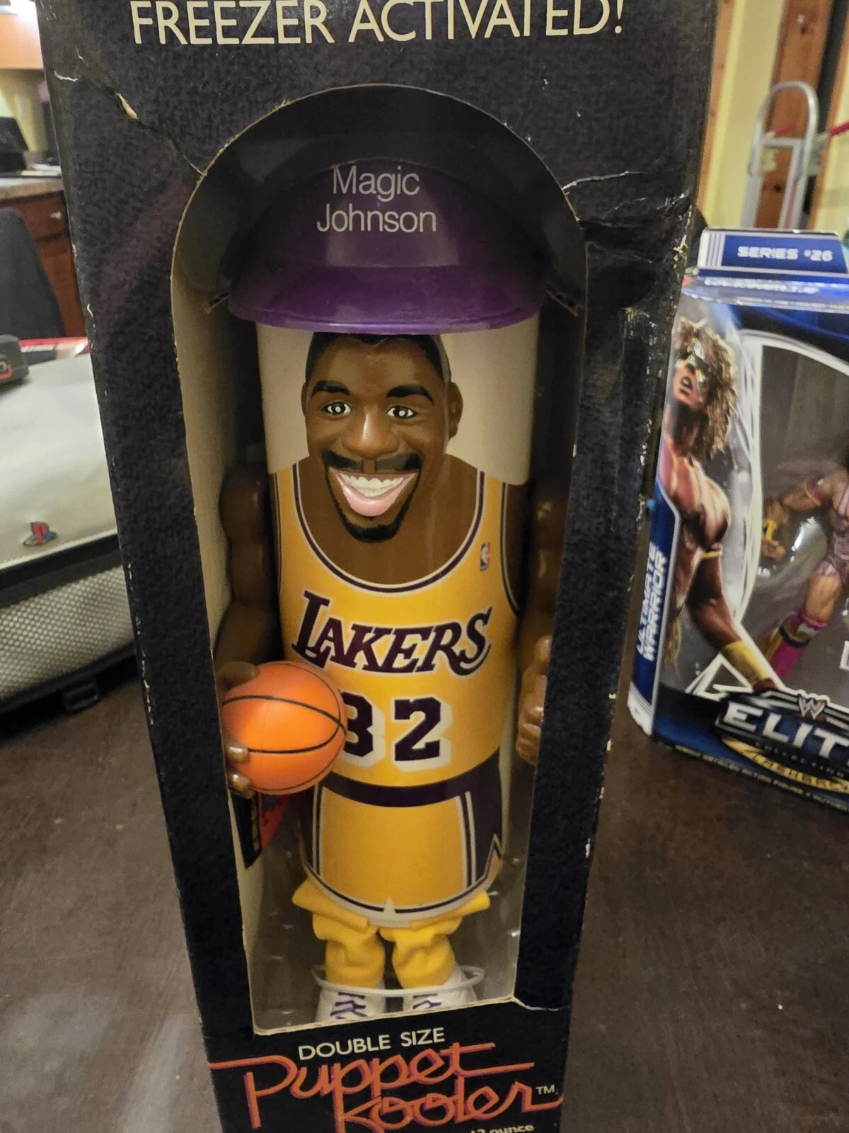 Vintage 1989 New RARE Puppet Kooler Can Drink Cooler Double Size MAGIC JOHNSON