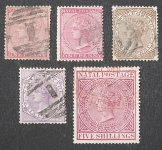 NATAL QV 1874 Short Set To 5s (SG66/73) Good Used