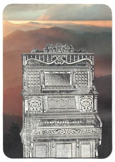 Mail Art David Greenberger "Cloud Music" original collaged postcard 2026