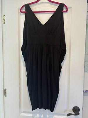 Trina Turk New W Tags Black ocean Dress Sz S Elegant Drapey Black
