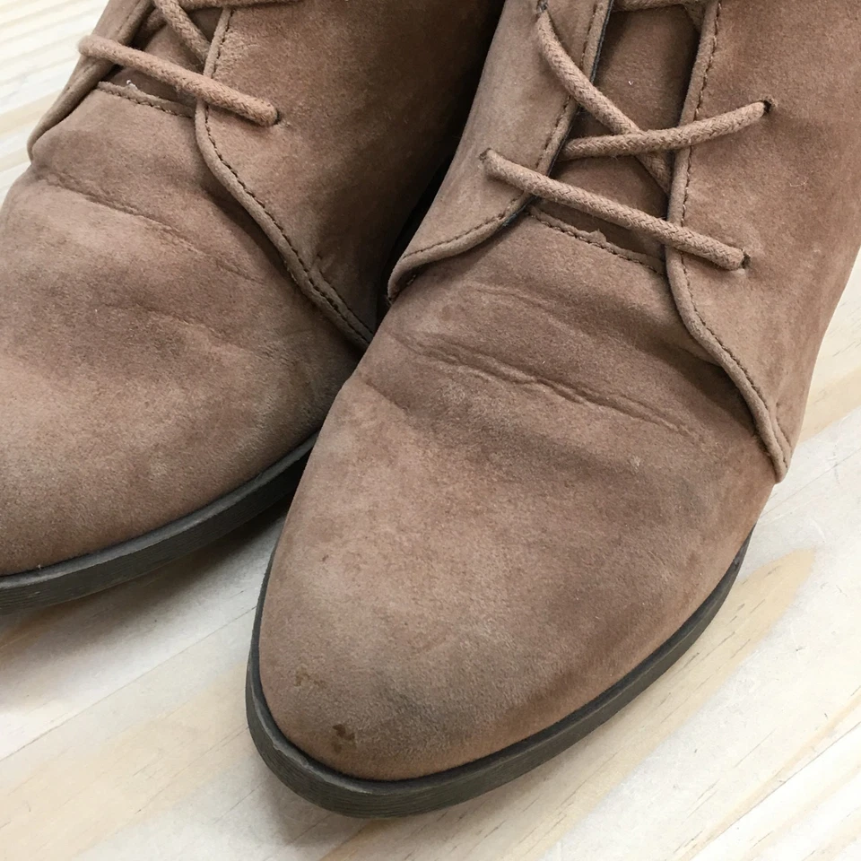 Botas de niña Madden para mujer 10 marrón imitación gamuza con cordones tacón de cuña botines al tobillo Foto 4 de 4