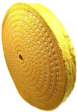 Pro-Graad Extra Thick Buffing Polishing Wheel 10 inch Yellow Treated Cotton Med