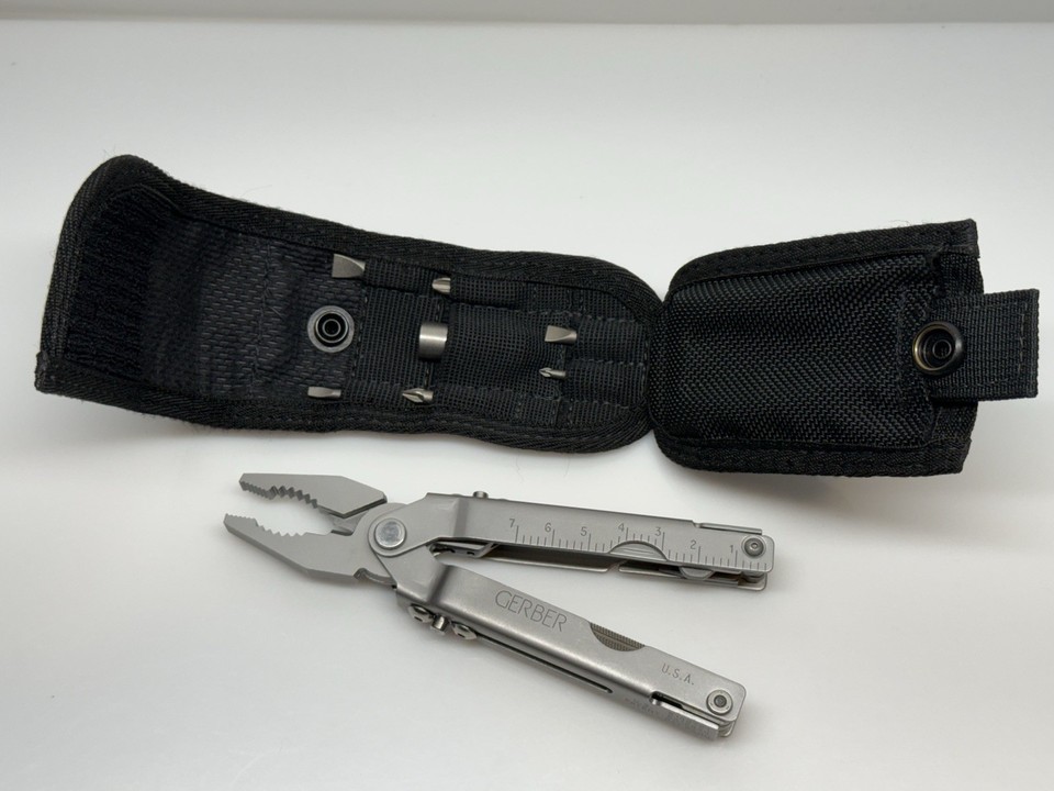 A rare vintage Gerber Multi-Plier with full bit kit and sheath — Gerber's legendary pre-Leatherman rival tool, now a serious collector's piece.