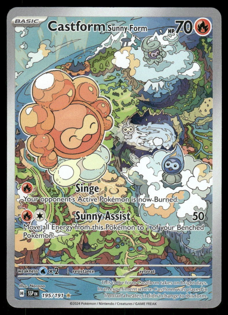 Castform Sunny Form 2024 Scarlet & Violet: Surging Sparks #195/191