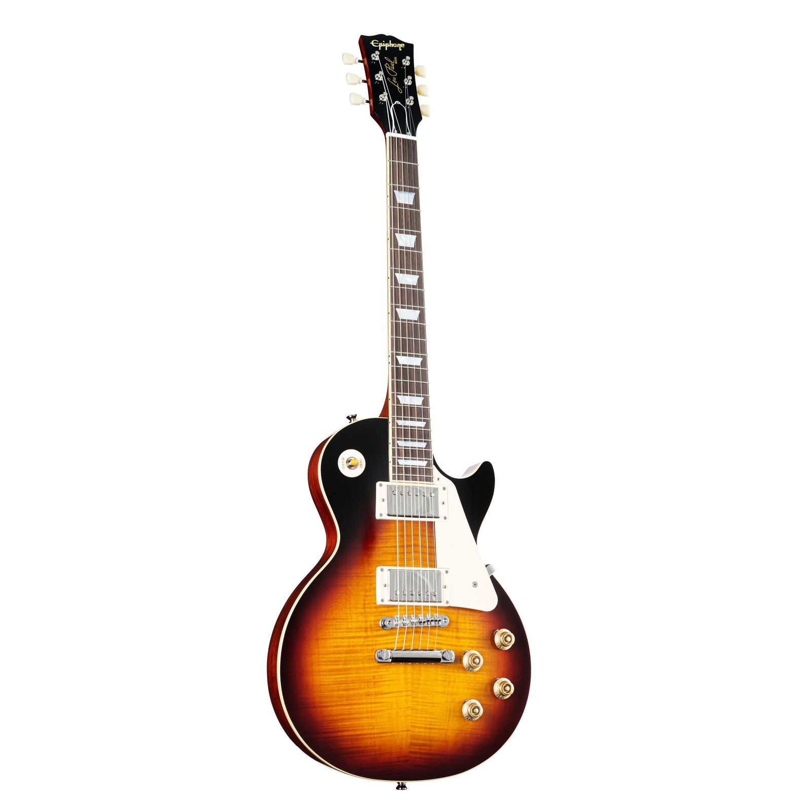 Epiphone 1959 Les Paul Standard, переиздание, Промытый Бурбон Burst - Одинарный разрез
