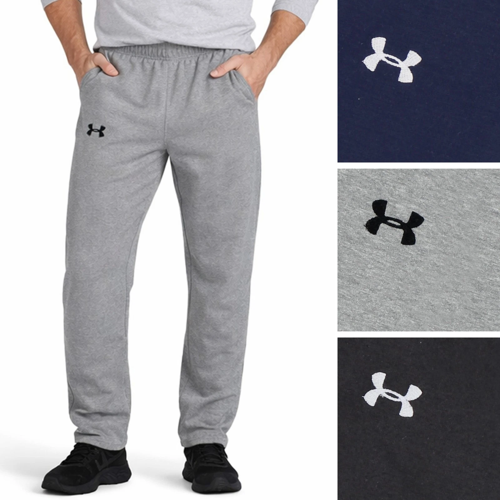 Under Armour Hustle Fleece Sweatpants, Men's Straight Fit Moisture Wicking Pants