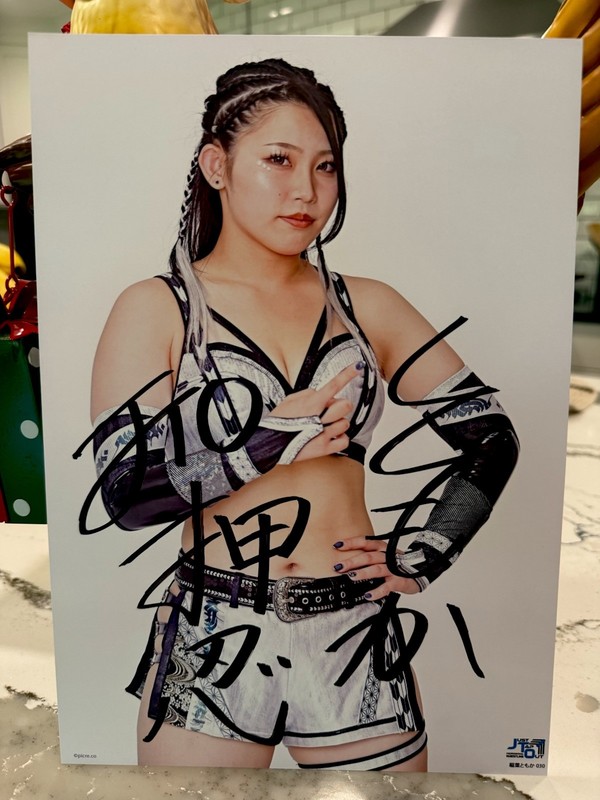 2019 JUST TAP OUT Tomoka Inaba Autographed Portrait #1 STARDOM NJPW WWE AEW TJPW
