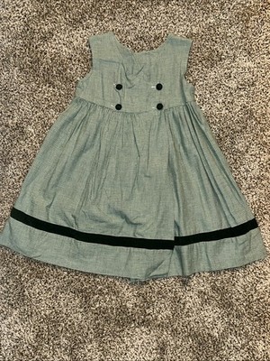 VTG? Lavender Blue Brand Green Jumper Dress 3T