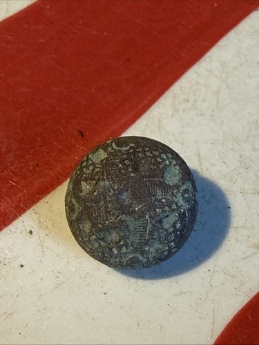 Dug Civil War 💥 🇺🇸 💣 Gilt Tin Back Confederate Flower Button