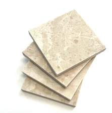 4x4 Cappuccino Beige Brushed Finish Marble Tile Backsplash Floor Wall (1 SF)