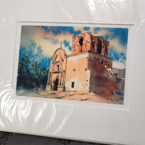 Alter Tumacacori Mission Druck & Buch Arizona Barry Sapp Giclée 8x10" mattiert - Bild 2 von 10