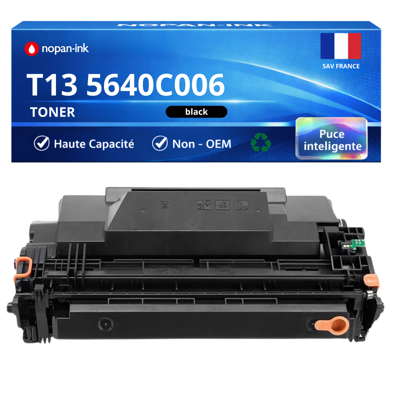 Toner compatible Canon T13 noir pour répondre aux besoins d'impression de 9500 pages