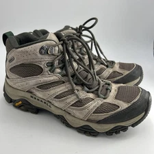 Merrell Moab 3 Hiking Boots Men's Brown Suede Leather Lace-Up Waterproof - Size9