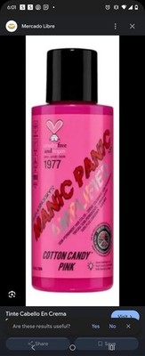 MANIC PANIC Cotton Candy Pink Hair Color - Amplified Semi Permanent Hair Dye 4oz