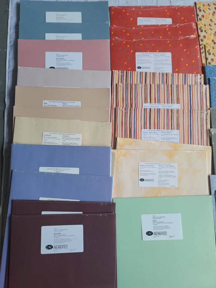 Lote de 40 paquetes sellados de papel Creative Memories de 10 x 12 pulgadas Foto 4 de 4