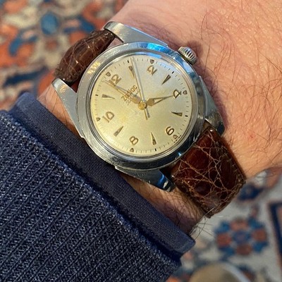 Uhr Zodiac Automatik Uhr Patina Dial Vintage 33mm Selten
