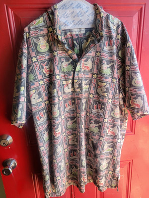 Reyn Spooner Dietrich Varez Collection 3XL Hawaiian Patriotic Flag Shirt