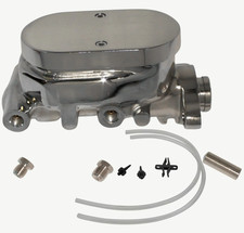 Chrome Aluminum Flat Top Brake Master Cylinder 1 Bore Gm Universal Street Rod