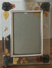 Picture Frame Boho Cottage Core 5"x7" Photo Size Pressed Flowers Floral