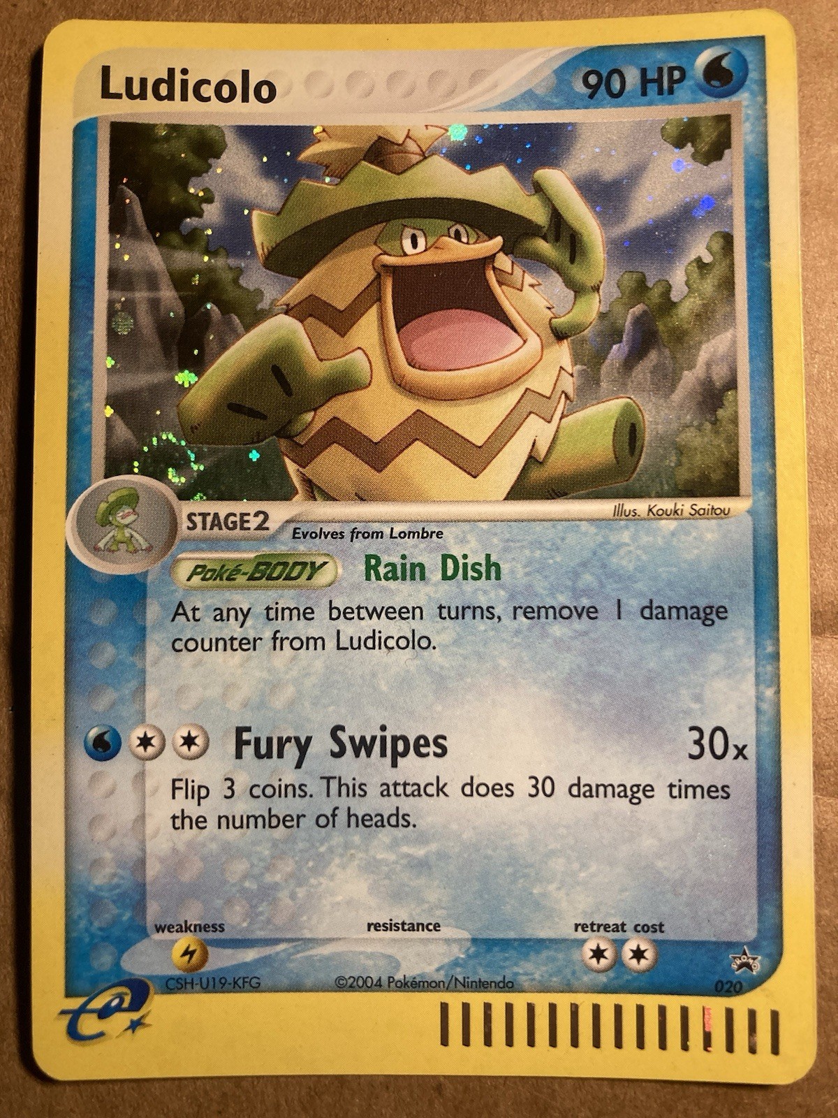Ludicolo Pokemon Card Black Star Promo 020 Holo LP