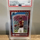 2024 Panini Donruss PSA 9 Jayden Daniels #389 Optic Preview Red Wave RC