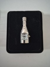Quartz Mini Champagne Bottle Shaped Clock boxed