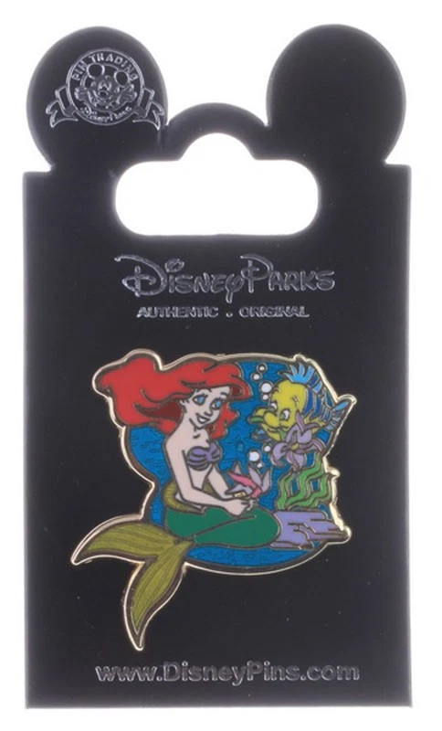 Disney Jerry Leigh Ariel and Flounder Pin With Packing Rare