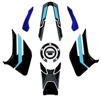 Kit Tank Full Aufkleber 3D Motorrad Kompatibel Mit Yamaha Mt 07 2024 Icon Blue