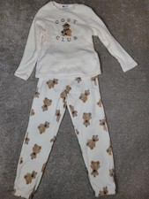 Mädchen Teddybär Fleece Pyjama Set