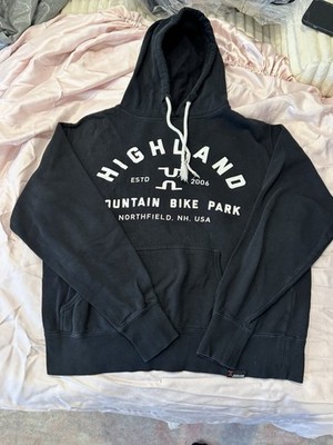 Highland Mountain Bike Park Men's M Black Pullover Hoodie Pockets