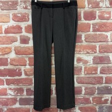 Express Editor Dress Pants Womens 6 Gray Black Straight Leg Career Work Trousers