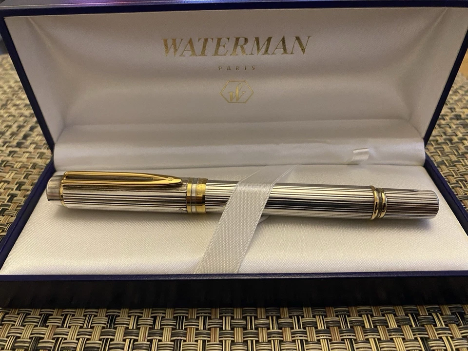 Waterman le Man 100 Sterling Silver Fountain Pen 18K Gold  Nib - 1993 - Image 3 of 4
