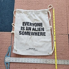 COLDPLAY Concert Drawstring BAG Music Of The Spheres Everyone Is An Alien Y4a