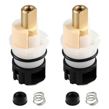 Faucet Stem Repair Kit Brass Stainless Steel 2 Pcs for Bathroom Faucet