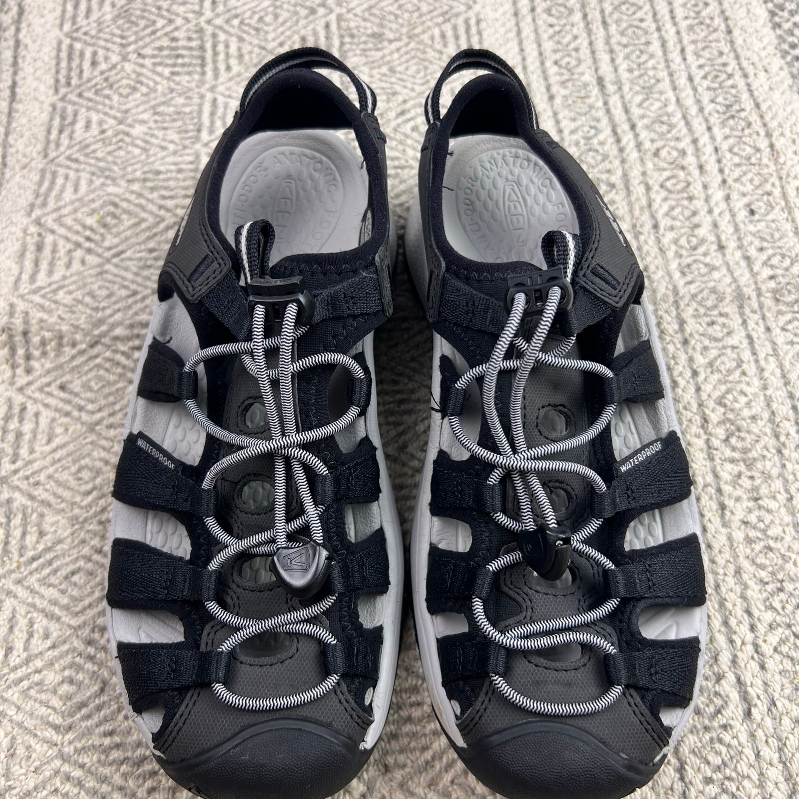 KEEN Astoria West sandalo nero grigio impermeabile escursionismo elastico outdoor donna 6 5