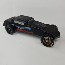 Vintage Boy Scouts BSA Pine Wood Derby Race Car Black The Face