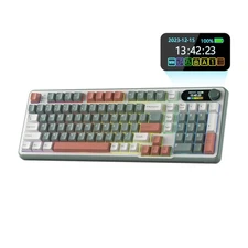 S98 Mechanical Keyboard w/Smart Display & Knob, Top Mount 96% Wireless Mechan...