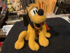 DISNEY MATTEL PLUTO DOG BEANIE PLUSH STUFFED ANIMAL YELLOW BEAN BAG  READ 