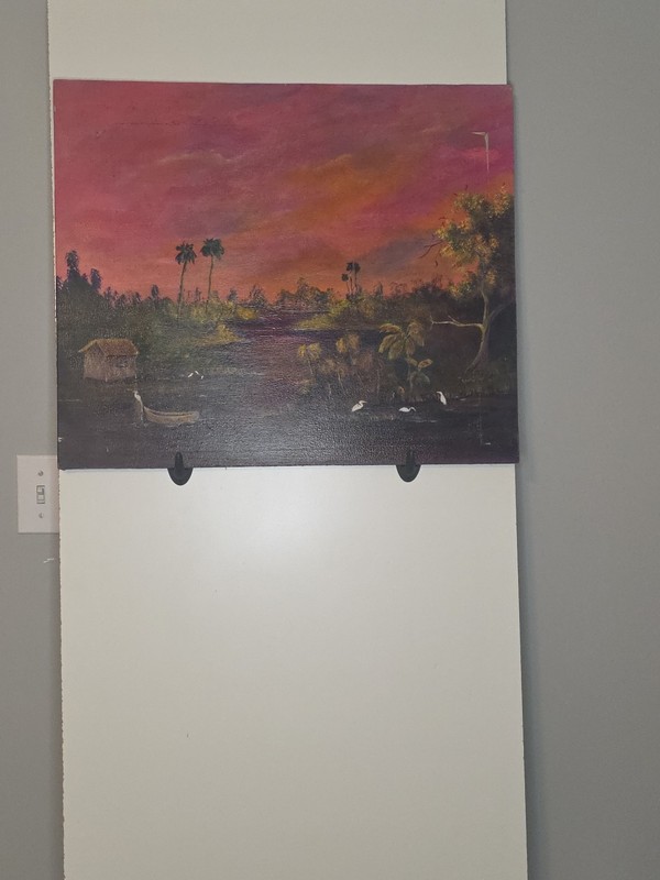 Vintage Oil Painting Rochelle Mcbride Florida Scenery Highwaymen Attributed