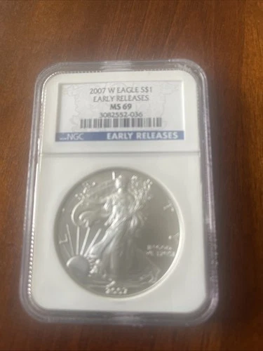 2007-W (Burnished) Silver American Eagle MS-69 NGC