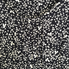 Fat Face Dress Women Leaf Print Jersey Pin Tuck Navy & White 3/4 Sleeve Size 8